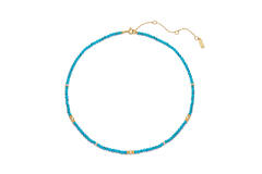  Ripple Joy - Argent / GP 14 carats - Turquoise - 45cm